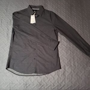 H&M Black Polka Dot Long Sleve Shirt